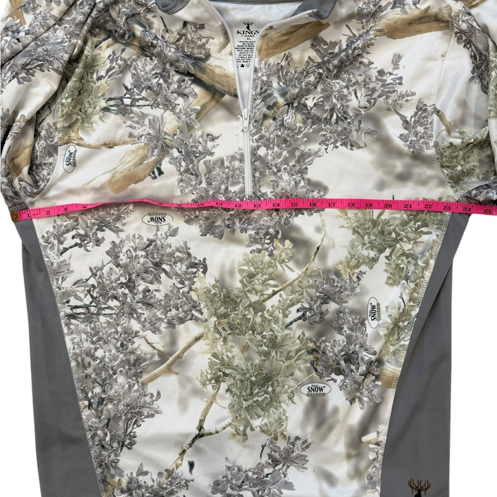 King's Camo KC1 1/4 Zip Pullover in Woodland Shadow camouflage size XL - Picture 5 of 6